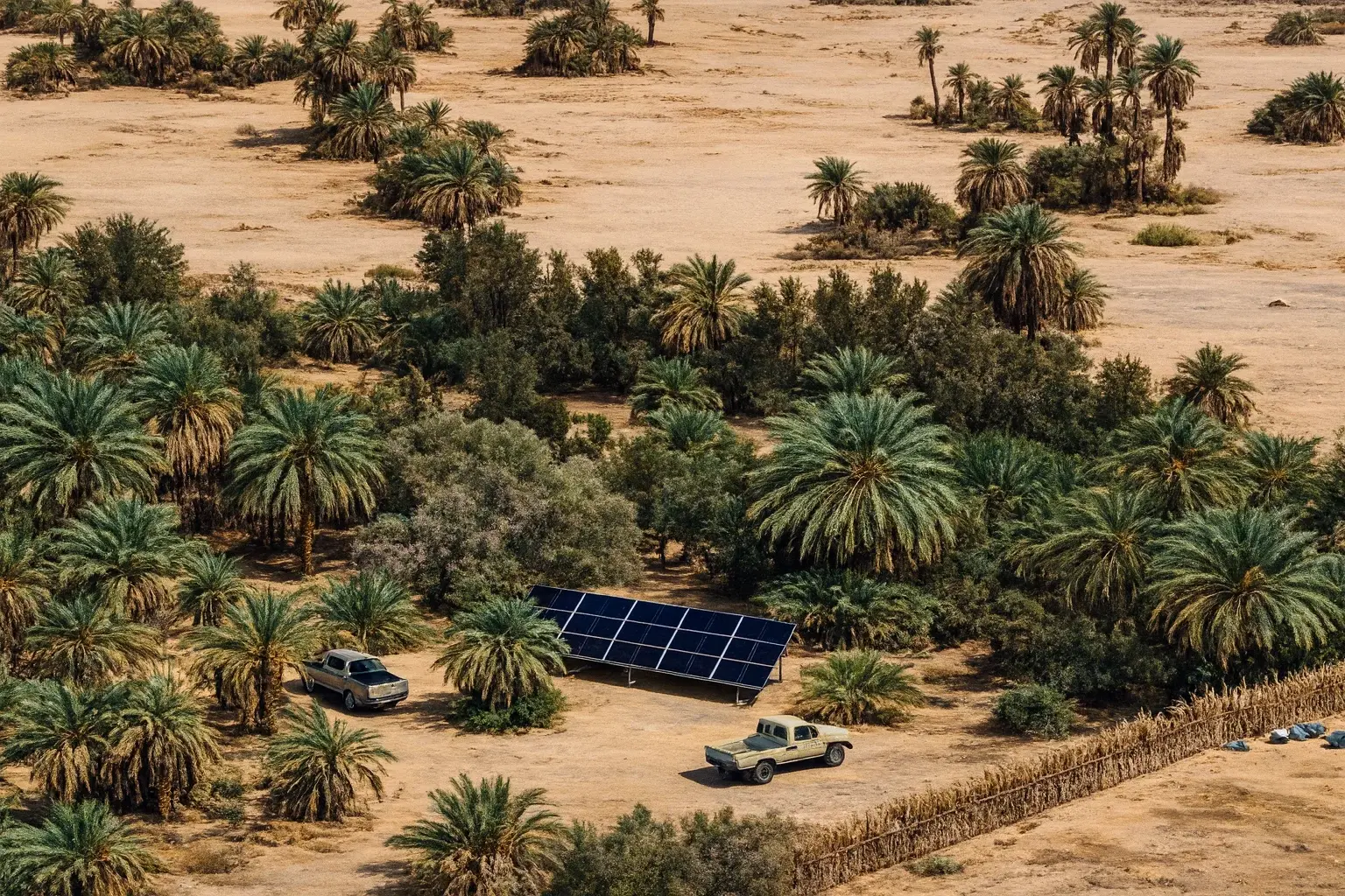AgriTec - Solar panels in agricultural oasis